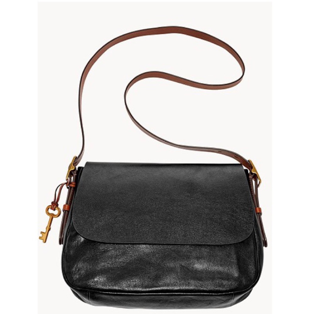 Fossil Leather Harper Cross Body Bag Large